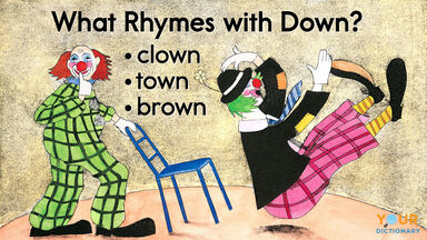 what rhymes with down word examples