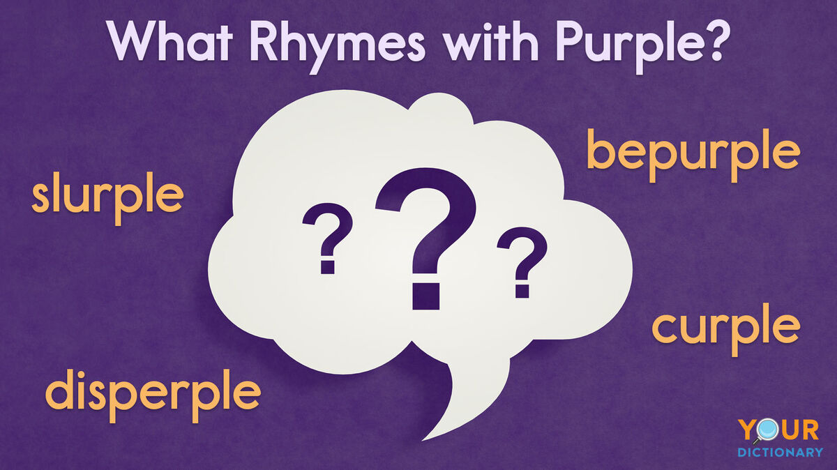 what rhymes with purple word examples