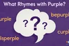 what rhymes with purple word examples