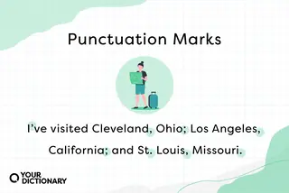 sentence example from the article using the punctuation marks: apostrophe, comma, semicolon, and period