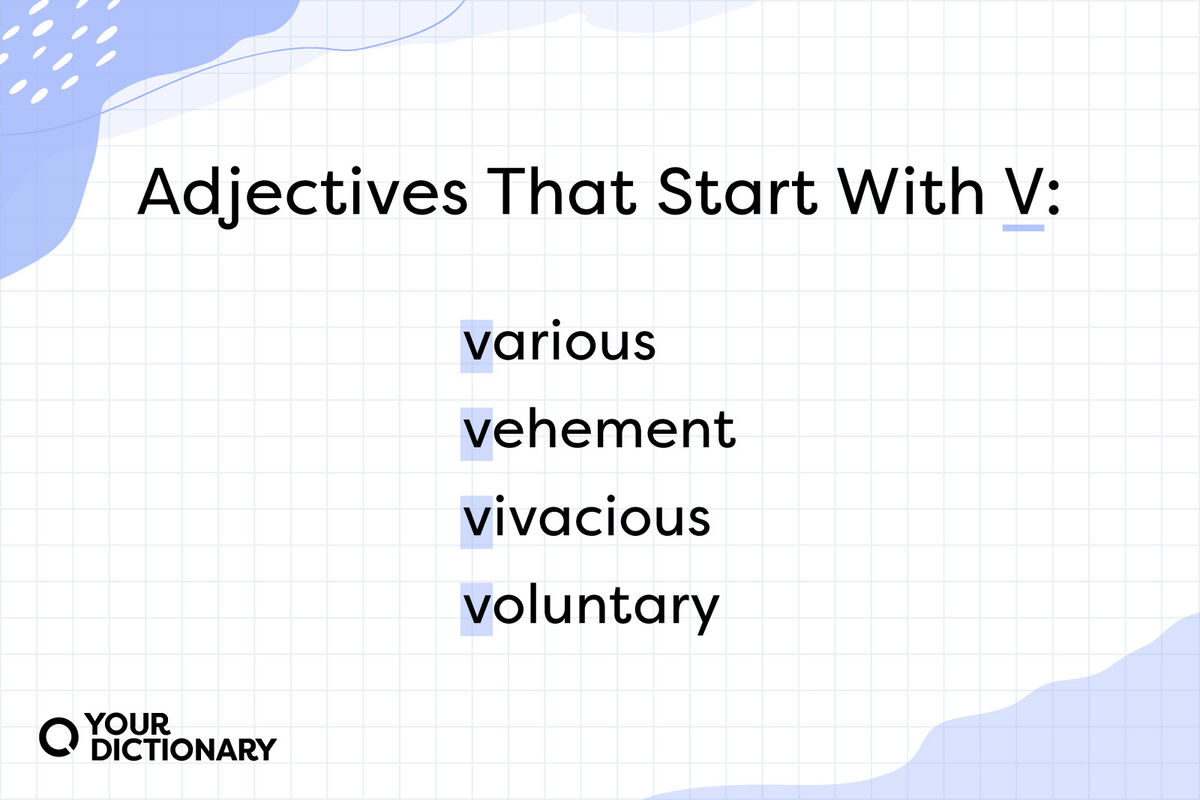 Adjectives That Start with V