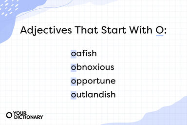 Adjectives That Start with O