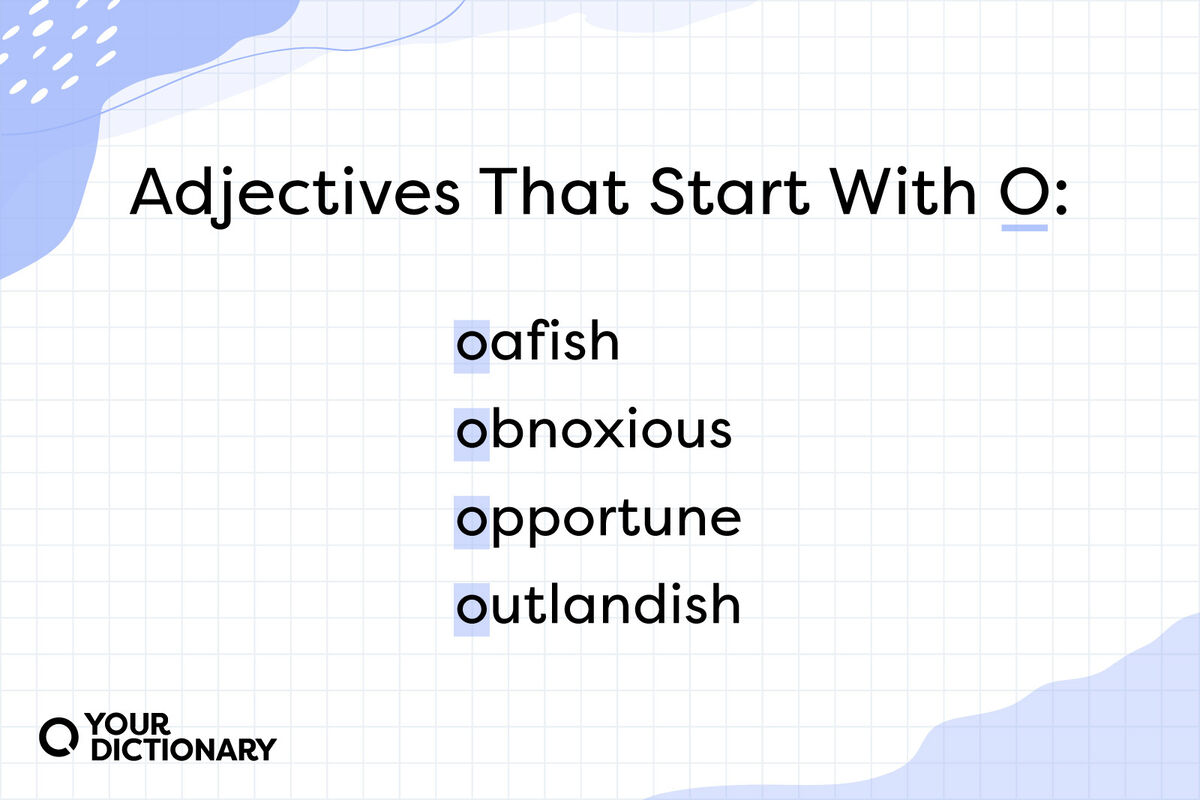 list of four adjectives that start with "O"