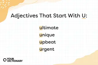 Adjectives That Start with U