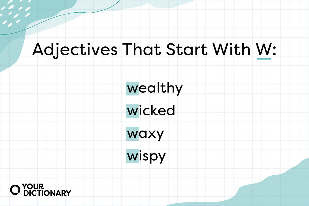 Adjectives That Start with W