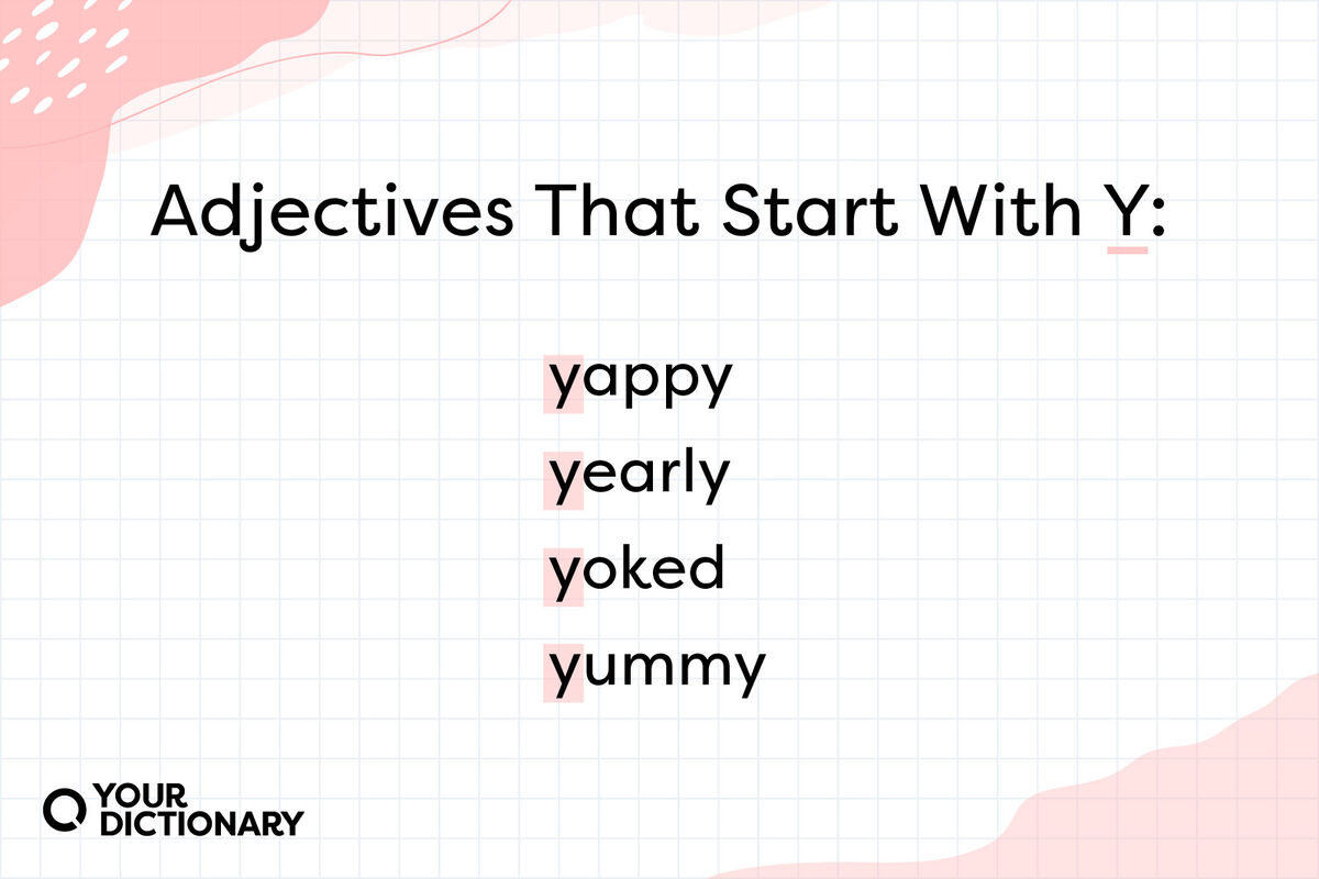 Adjectives That Start with Y