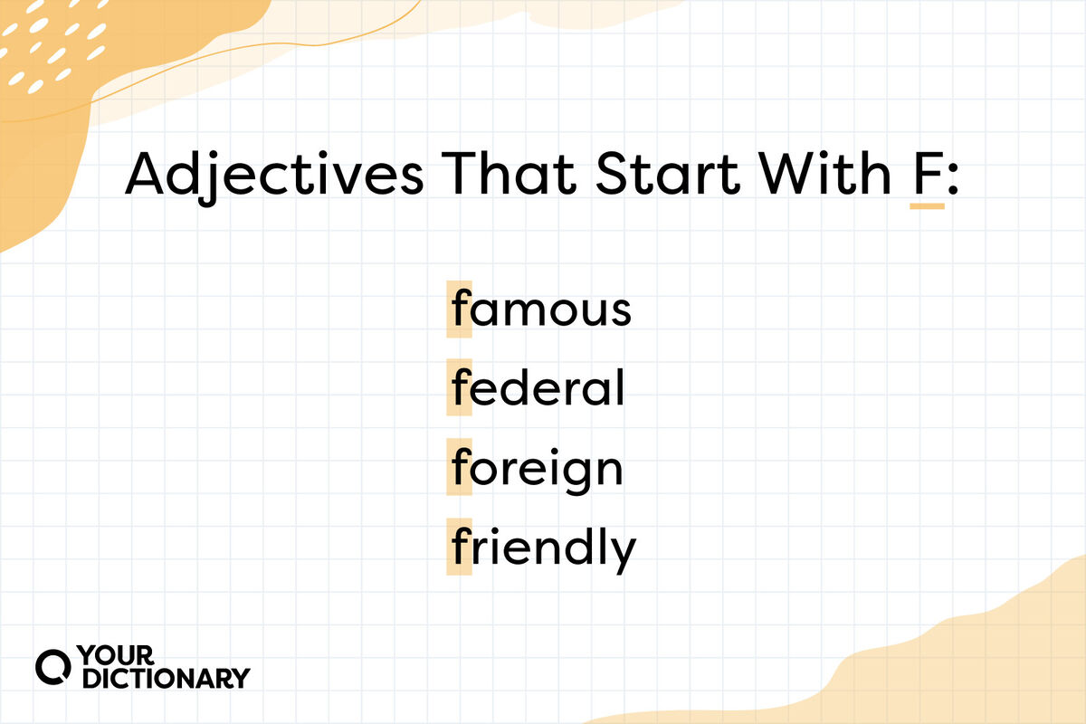Adjectives That Start with F