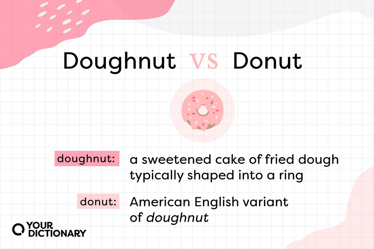 Donut versus Doughnut With Illustration and Definitions