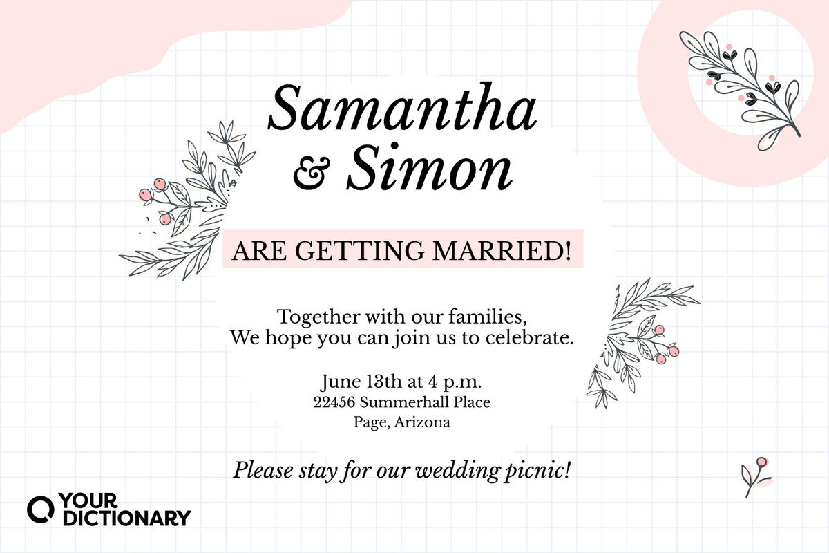 Wedding Invitations | Visual Examples and Ideas | YourDictionary