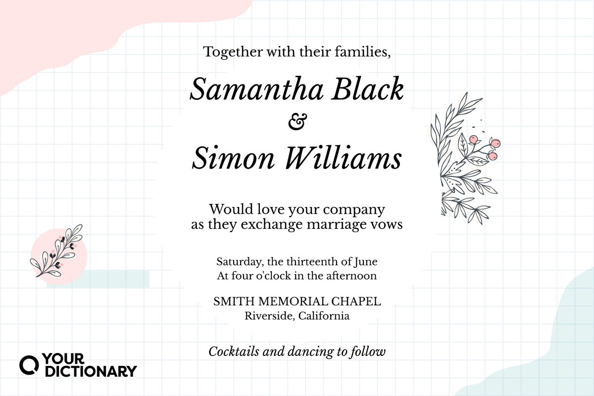 wedding invitation wording ideas