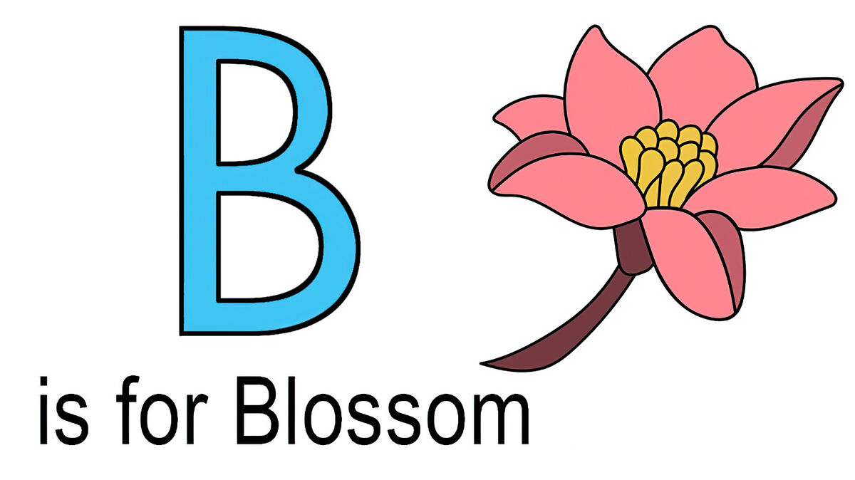 b words for kids example of blossom