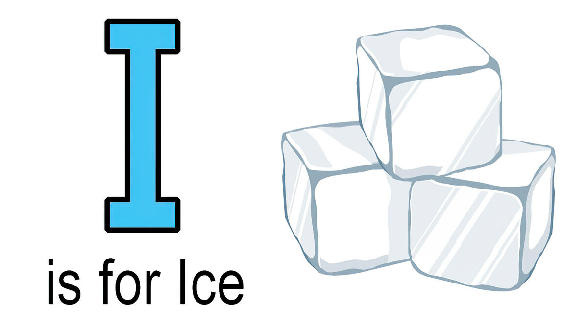 i words for kids example of ice