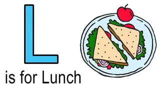 L words for kids example of lunch