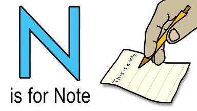 N words for kids example of note