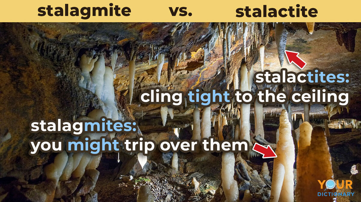 stalagmite versus stalactite