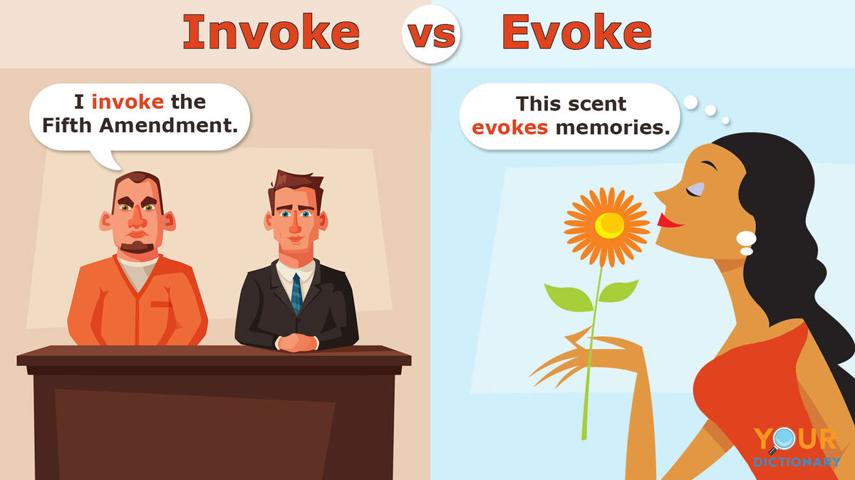 invoke vs evoke sentence examples