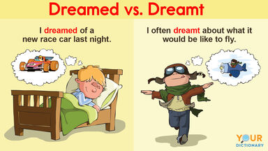 dreamed vs dreamt meaning examples