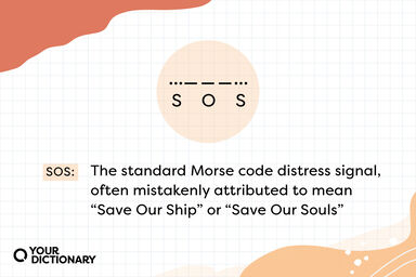 SOS in Morse code with meaning