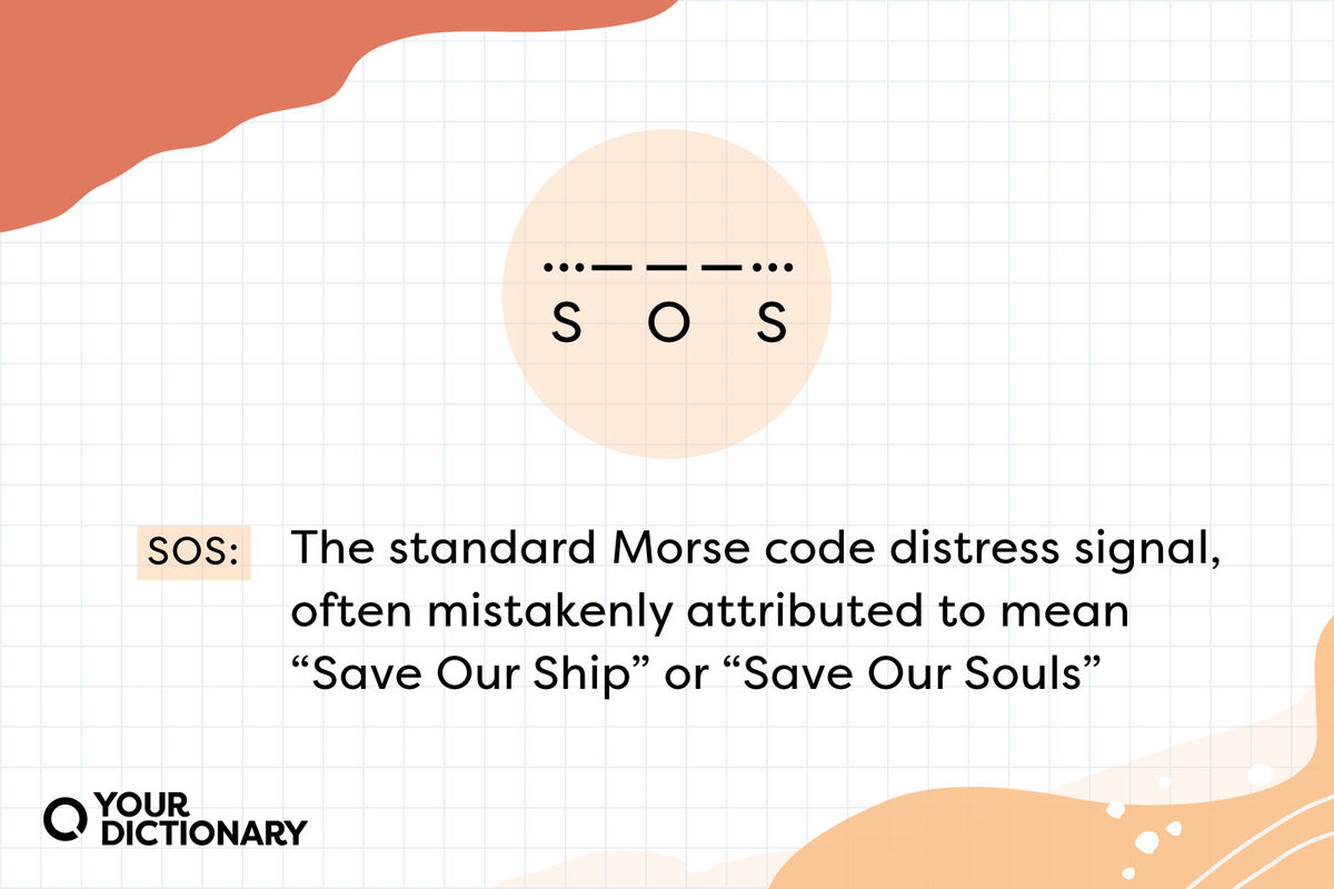SOS in Morse code with meaning