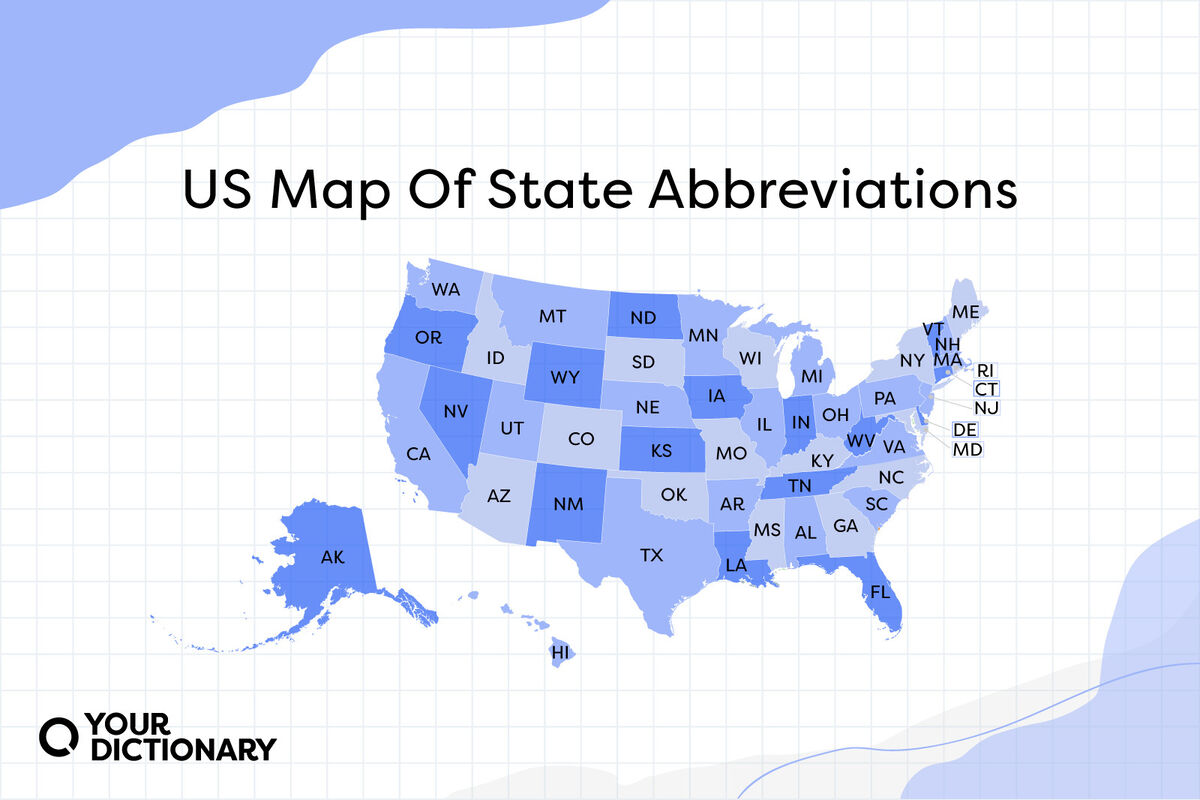 Usa Map With State Names And Abbreviations   US Map State Abbreviations 27c5571306 