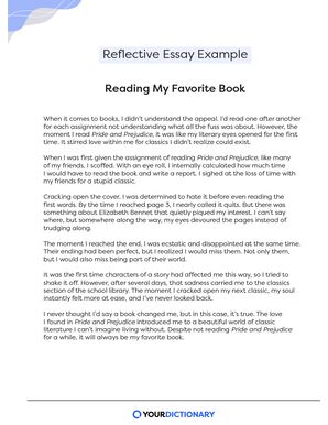 introduction for reflective essay