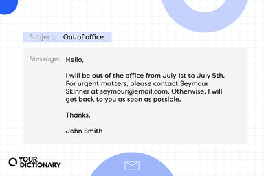 Out-of-Office Message Example