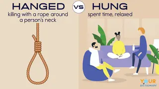 hanged vs hung definition examples