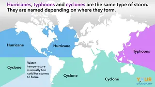 typhoon vs hurricane examples on world map