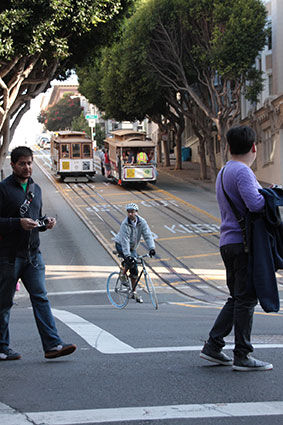 Bicyclist in San Francisco