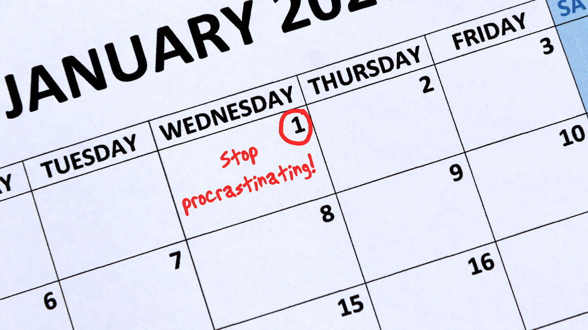 resolution example of stop procrastinating