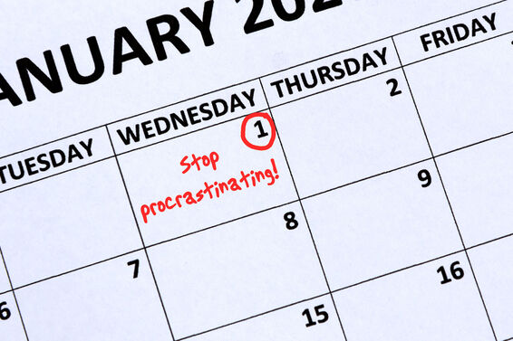 resolution example of stop procrastinating