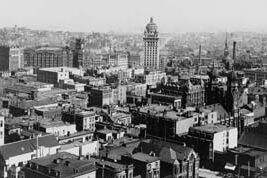 The Call Building and the 1900 San Francisco skyline.