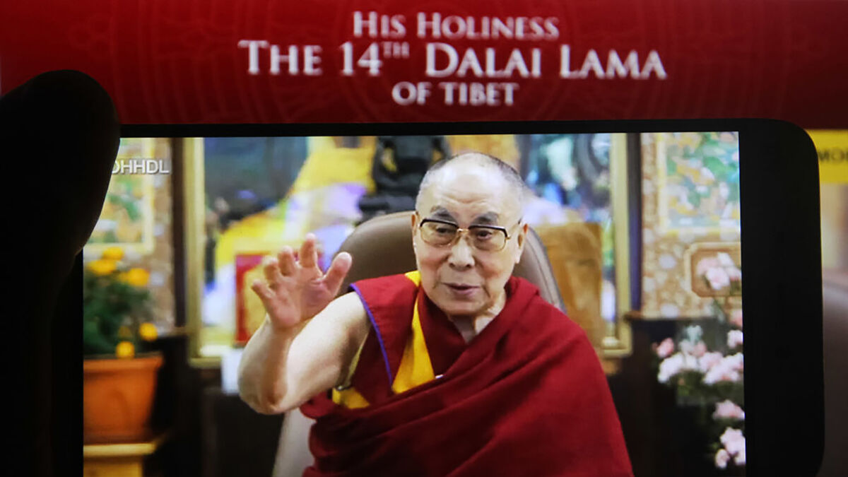Tibetan spiritual leader the Dalai Lama, Oct. 2020