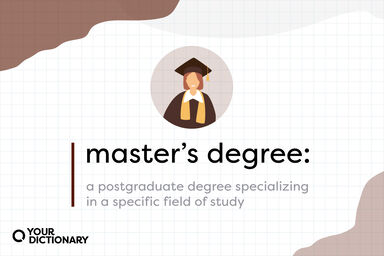 Graduated Student Icon With Master's Degree Definition