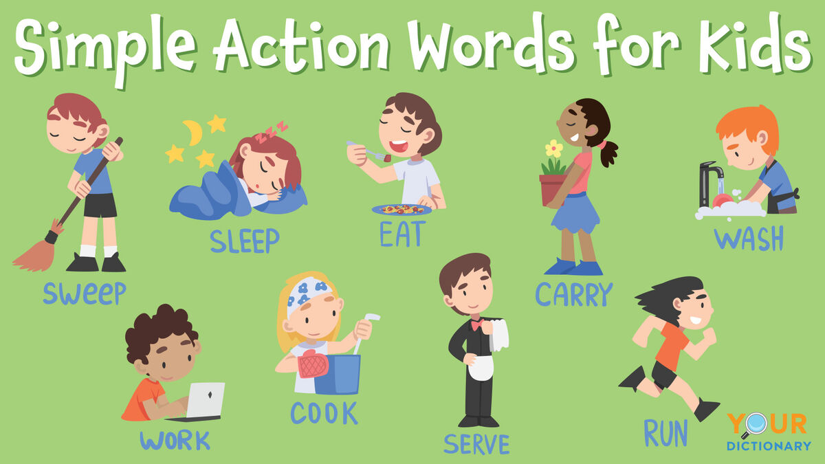 What are the action words?