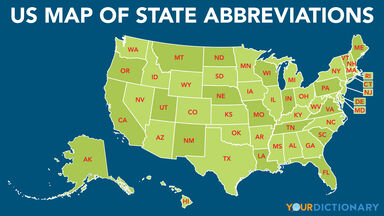 Us State Abbreviations Map List Of All 50 Us State Abbreviations