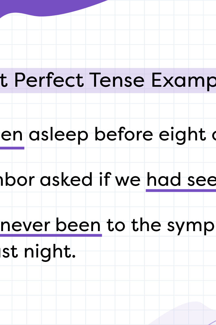 Past Perfect Tense Examples Sentences Pdf