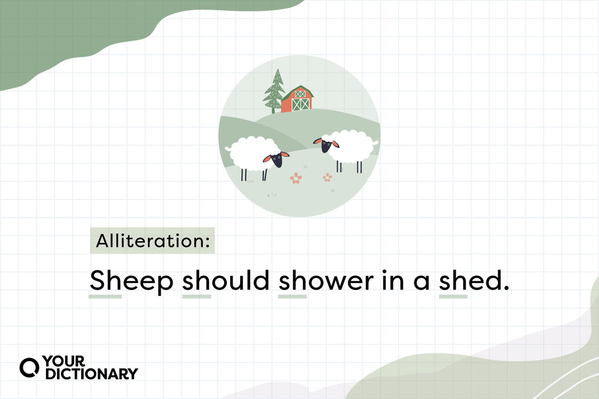 Sheep With Alliteration Example