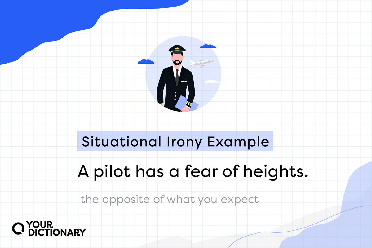 Pilot illustration With Situational Irony Example and Explanation