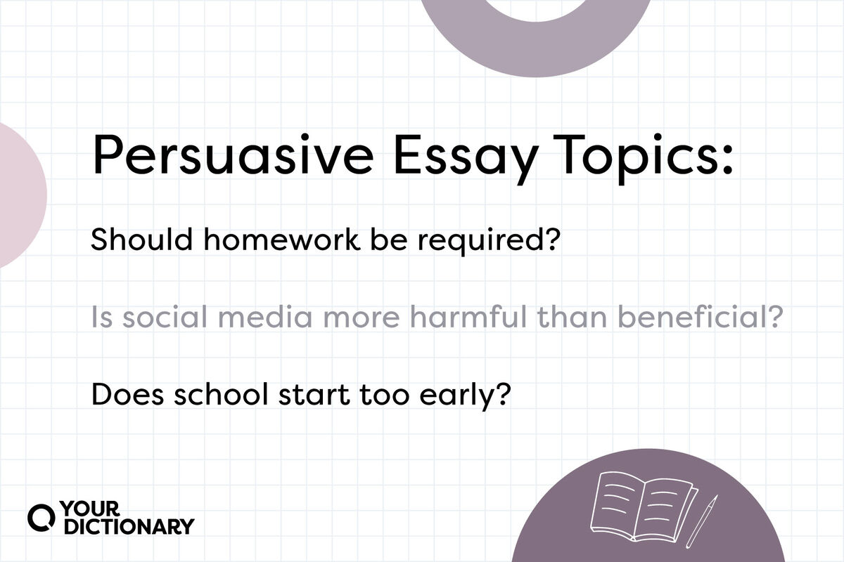 Book icon With Persuasive Essay Topics Examples