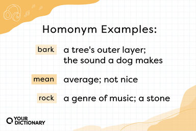 Examples of Homonyms