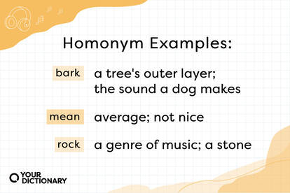 Examples of Homonyms | YourDictionary