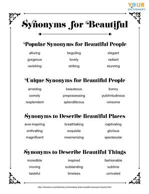 synonyms for beautiful