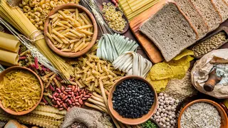 examples of carbohydrates showing various foods