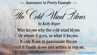 assonance poem The Cold Wind Blows by Kelly Roper