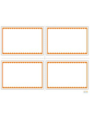 orange and white flash cards