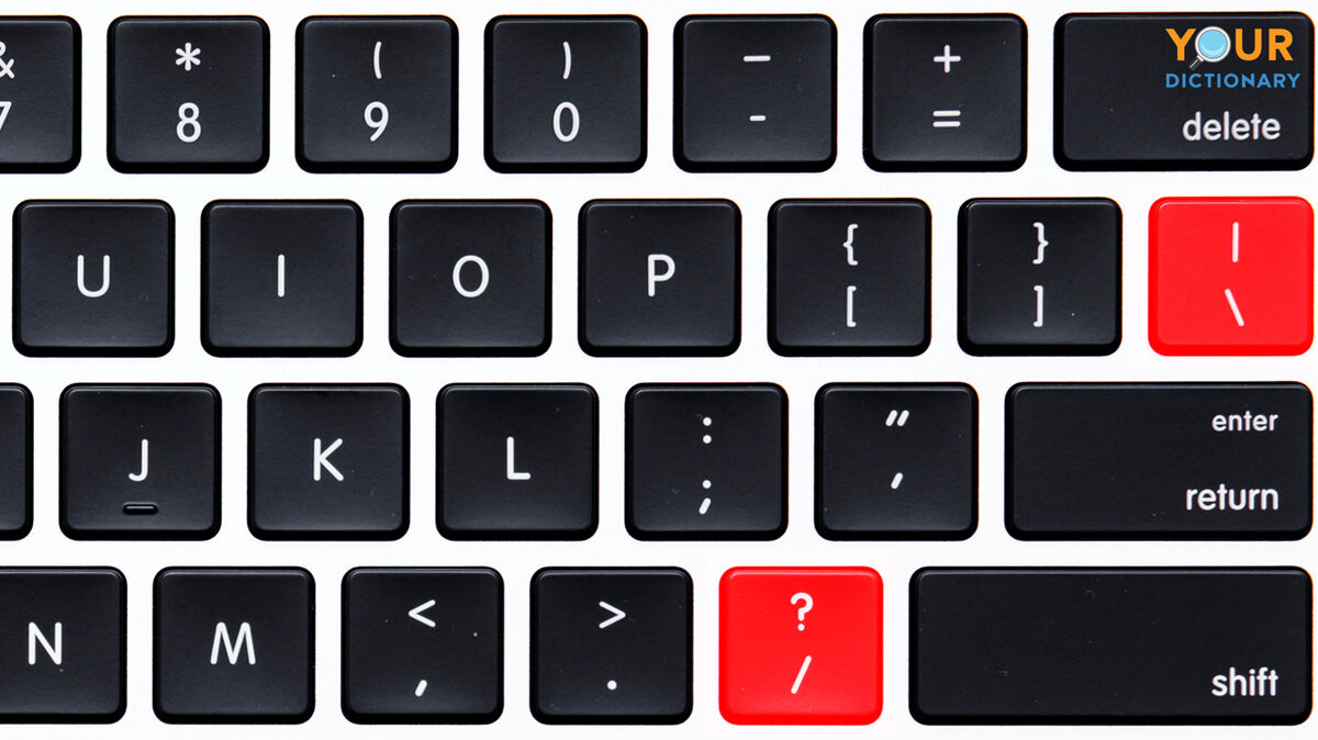 slash symbol on a computer keyboard