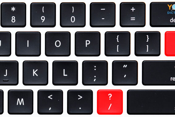 slash symbol on a computer keyboard