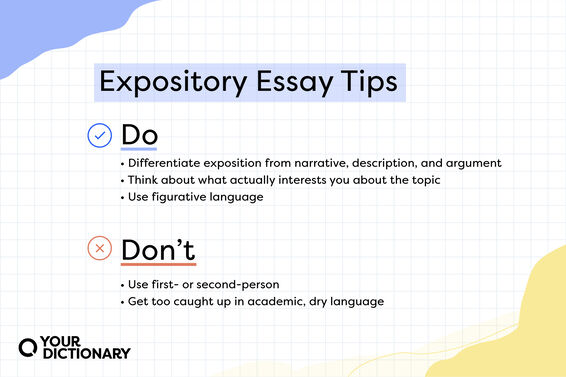 three tips for what to do and two tips not to do with an expository essay