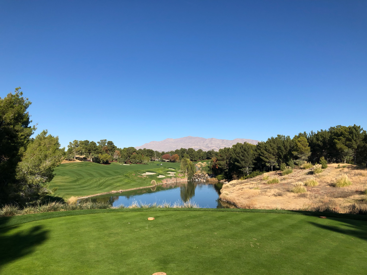 The 18th tee at Shadow Creek outside of Las Vegas